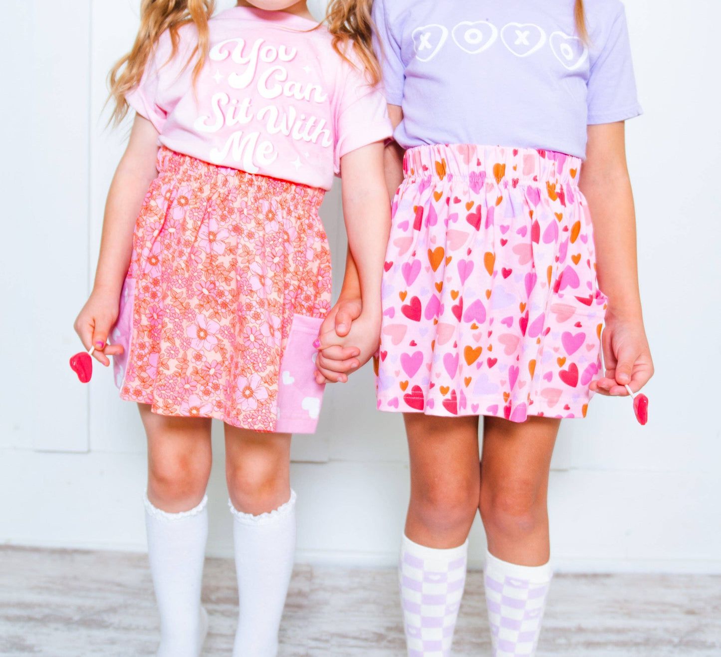 Valentine's Girls Pocket Skirt