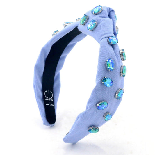 Adult Blue Headband with Blue Crystals