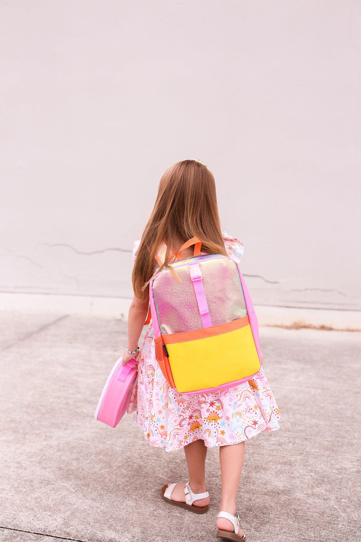 Orange Shimmer Pack It All Backpack