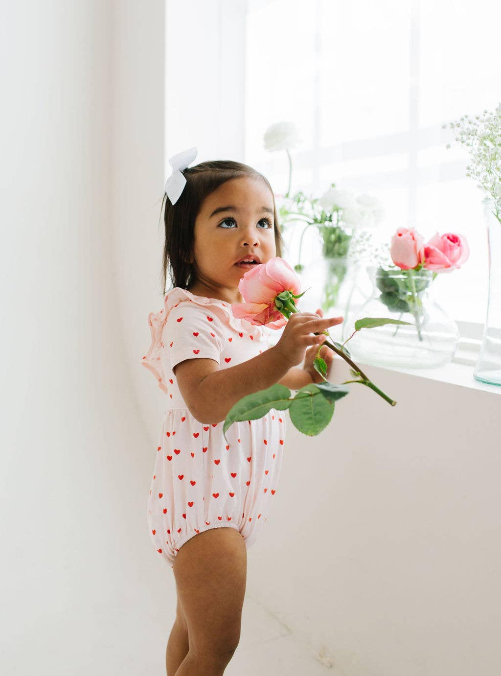 Harlow Romper in Sweetheart | Baby Bubble