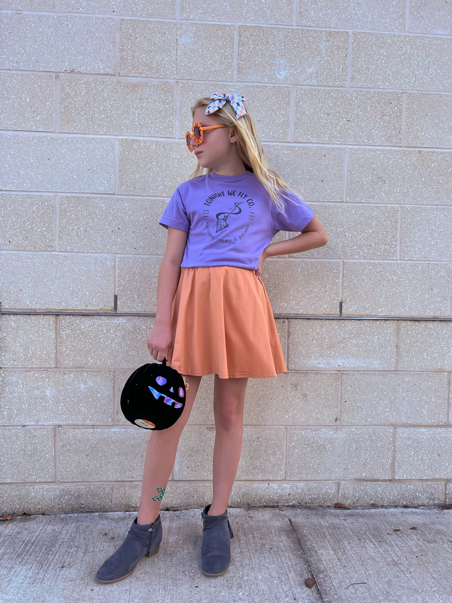 June&Grey Orange Creamsicle Skirt
