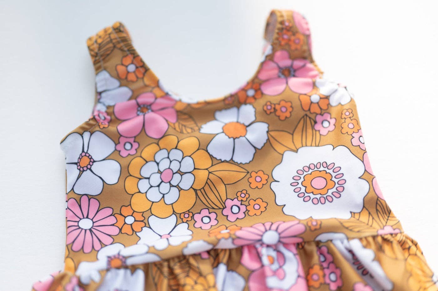Boho Flower Power One Piece Swimsuit for Baby, Toddler and G