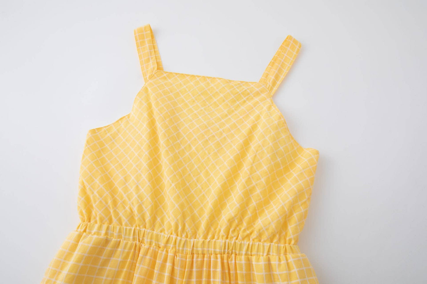 Yellow Plaid Jumpsuit for girls