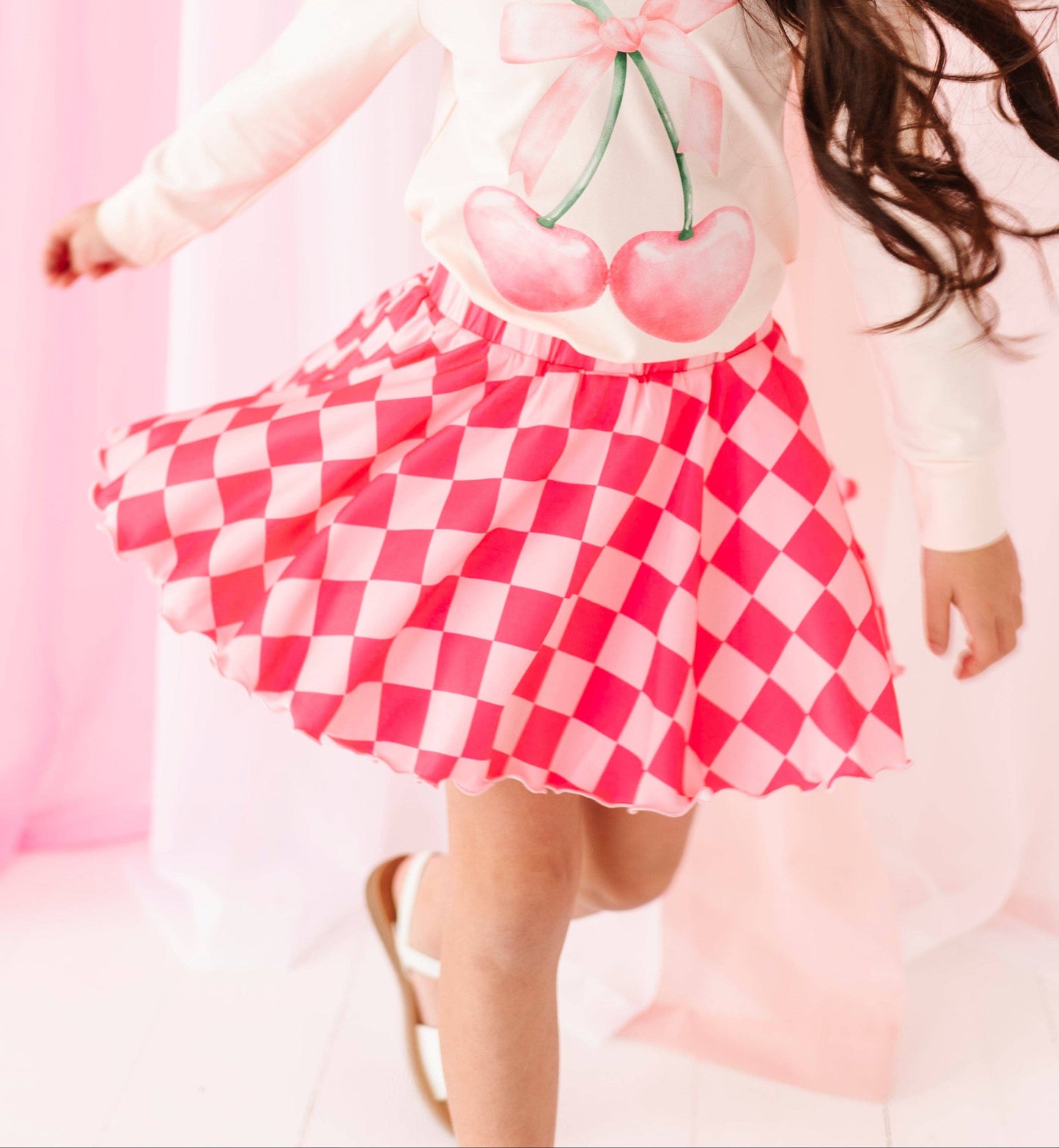 Pink Checkered skort