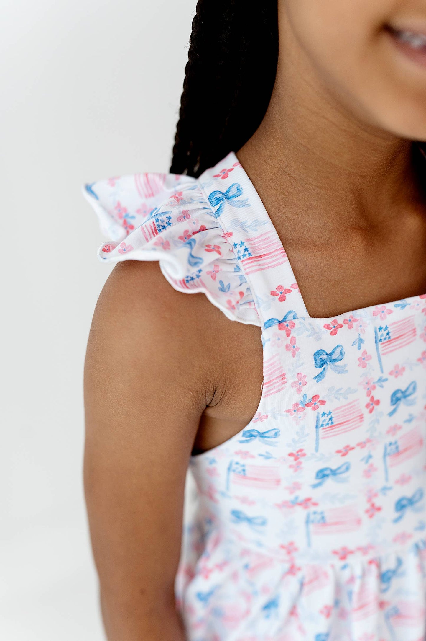 Rosita Dress in Patriotic Flags| Pocket Twirl Dress