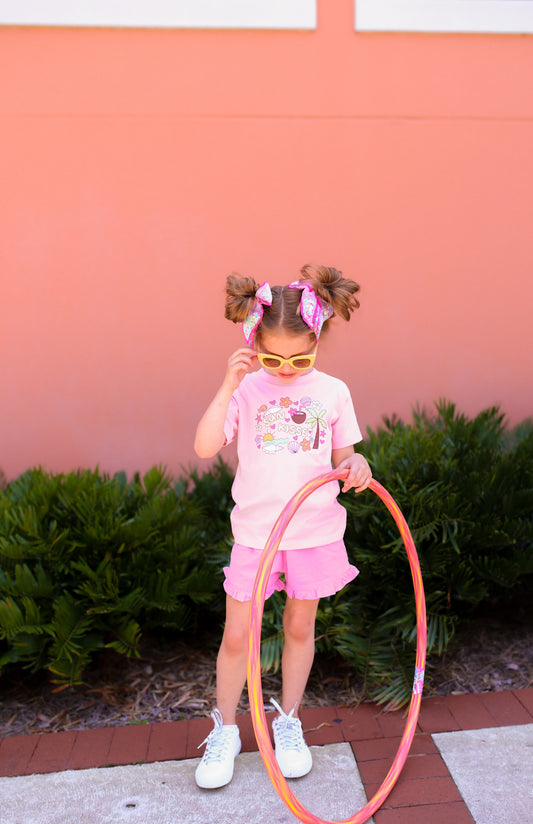 Shorts with ruffle bottom