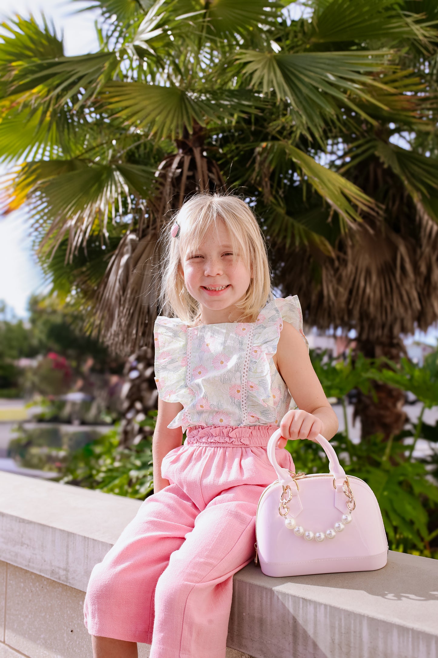 Cate Blush White Jelly Purse: Pearl Edition