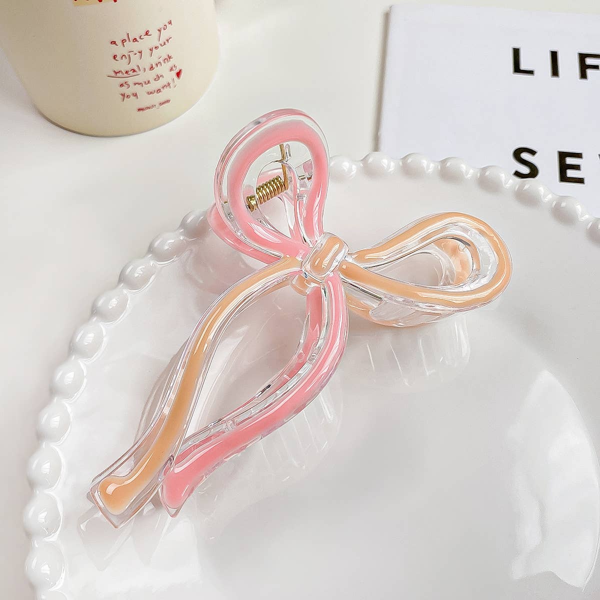 Colorful butterfly hairbow hair clip claw