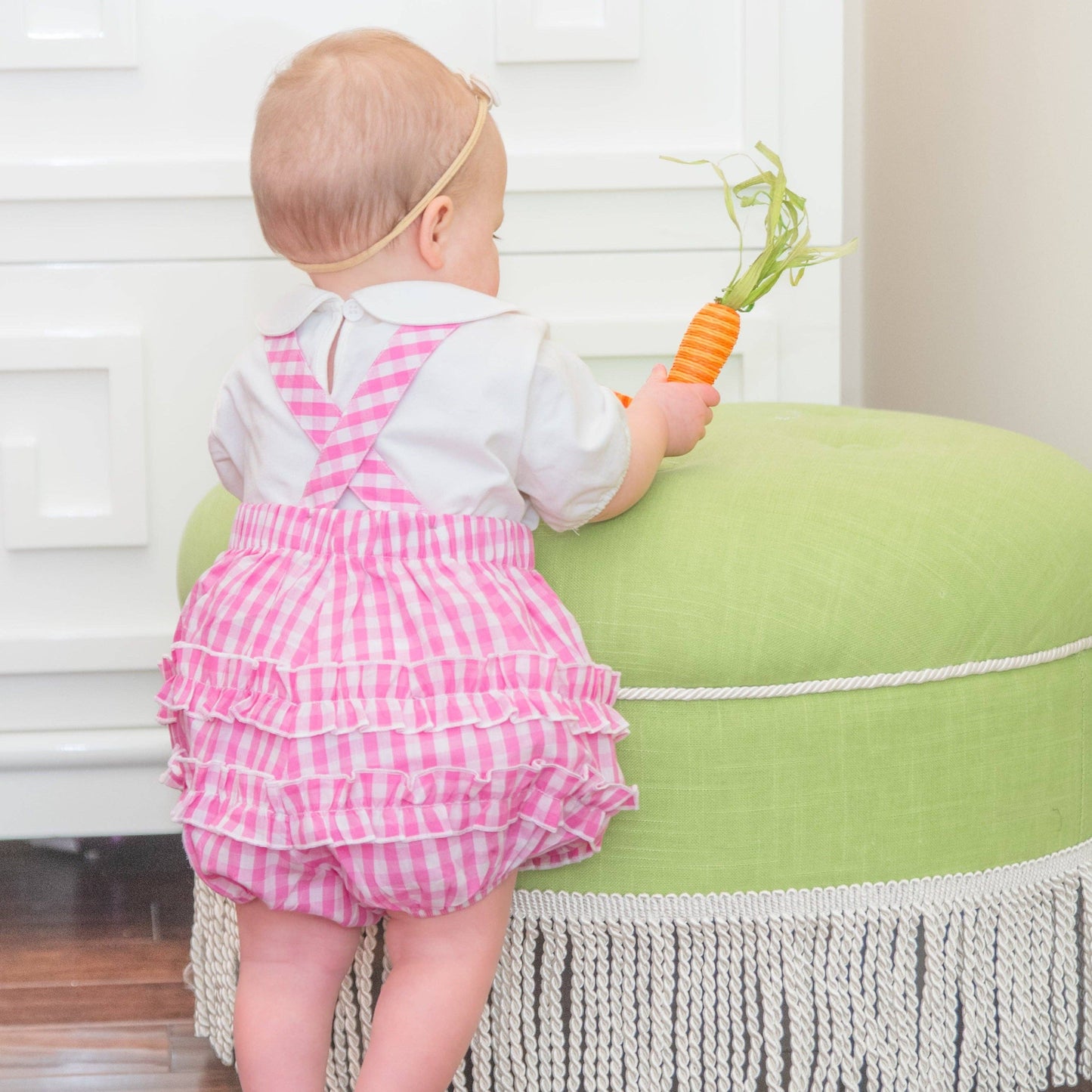 Brinkley Bubble in Cotton Candy Pink Gingham