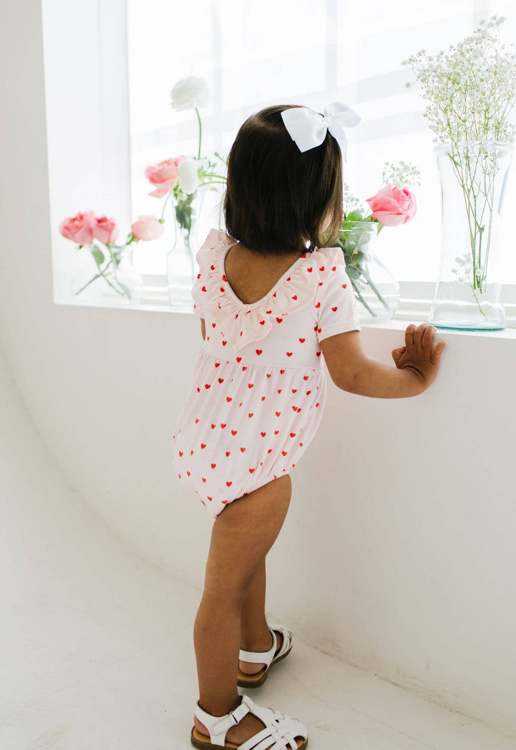 Harlow Romper in Sweetheart | Baby Bubble