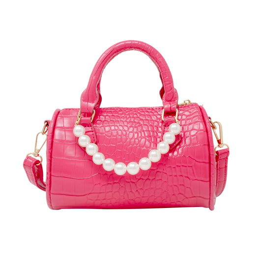 Crocodile Pearl Duffle Handbag