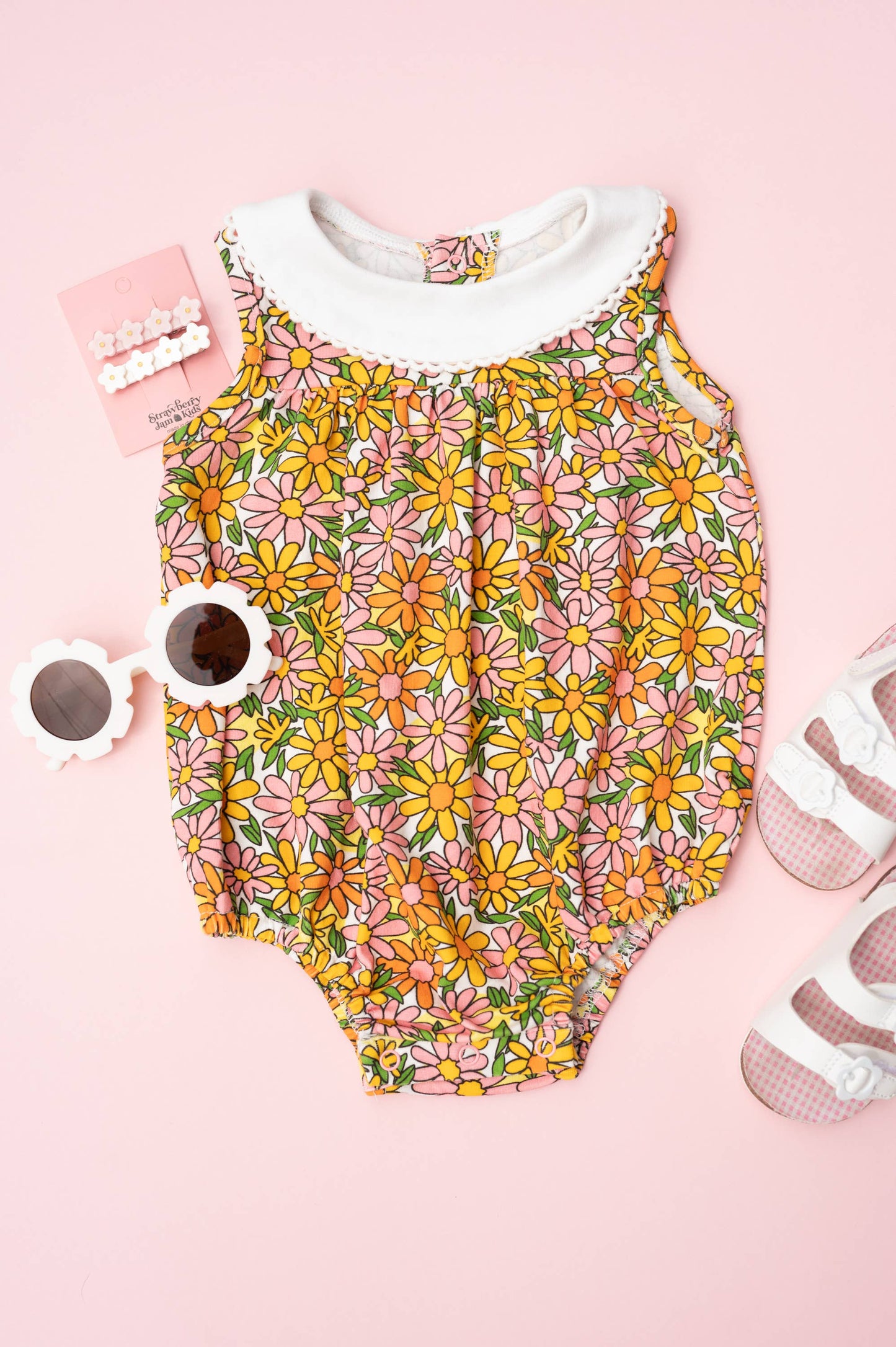 Summer Daisy Baby Girl Romper