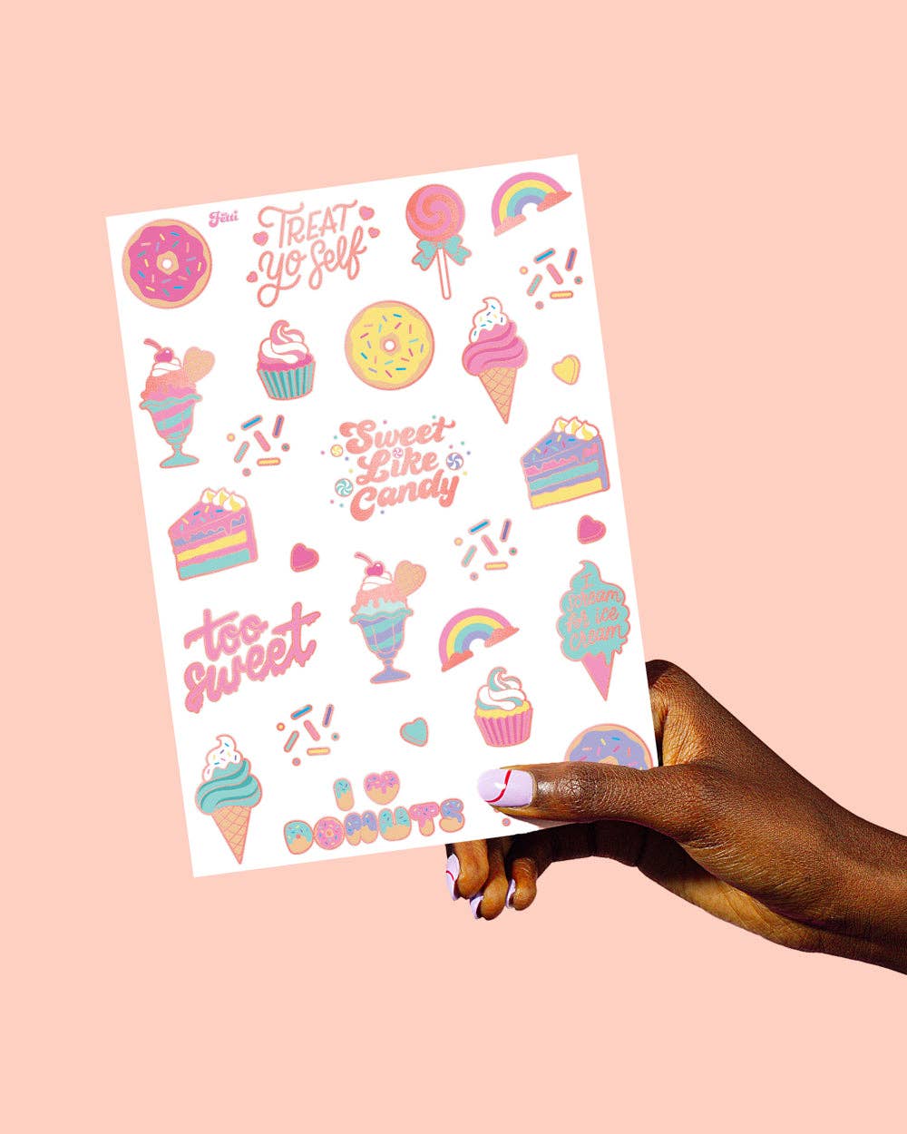 Candy Foil Kids Temporary Tattoos, Birthday Party Favor