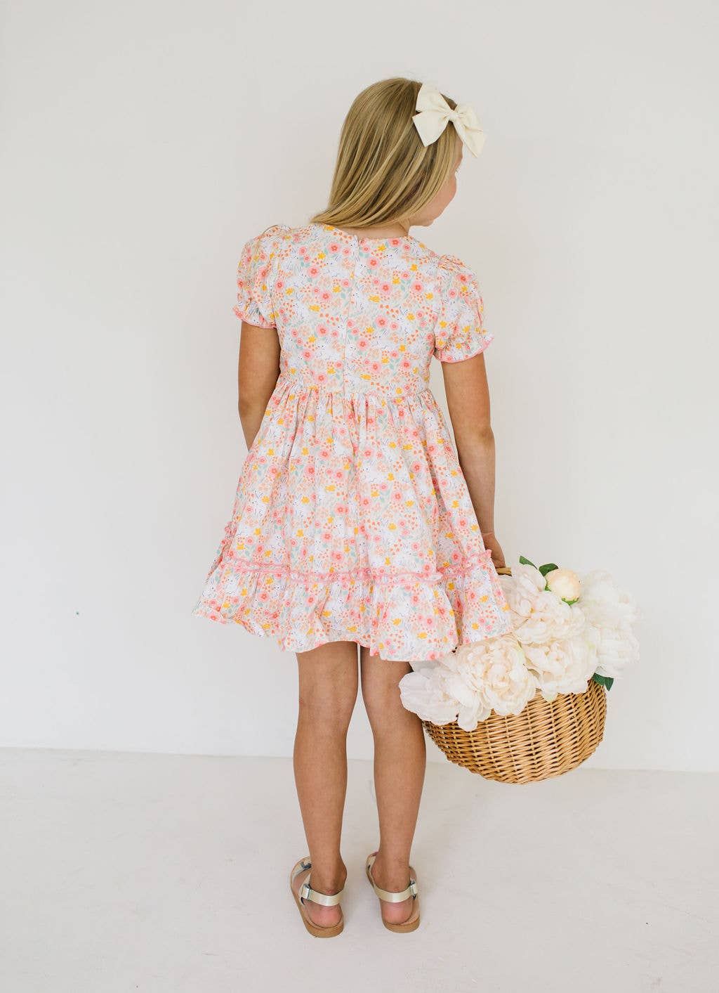 Aura Poplin Dress in Bunny Field