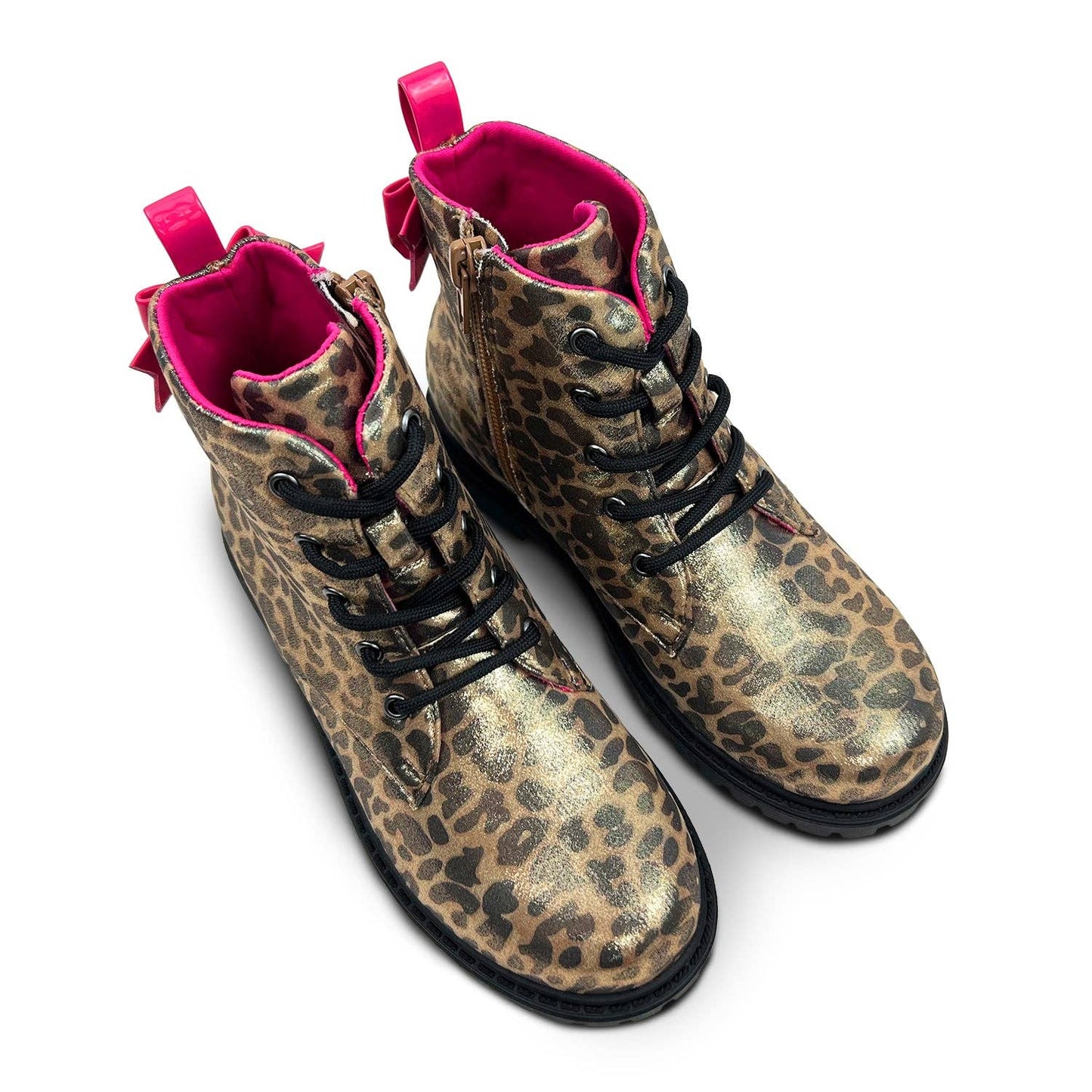 Miss Charlotte Combat Boot in Leopard - Kids