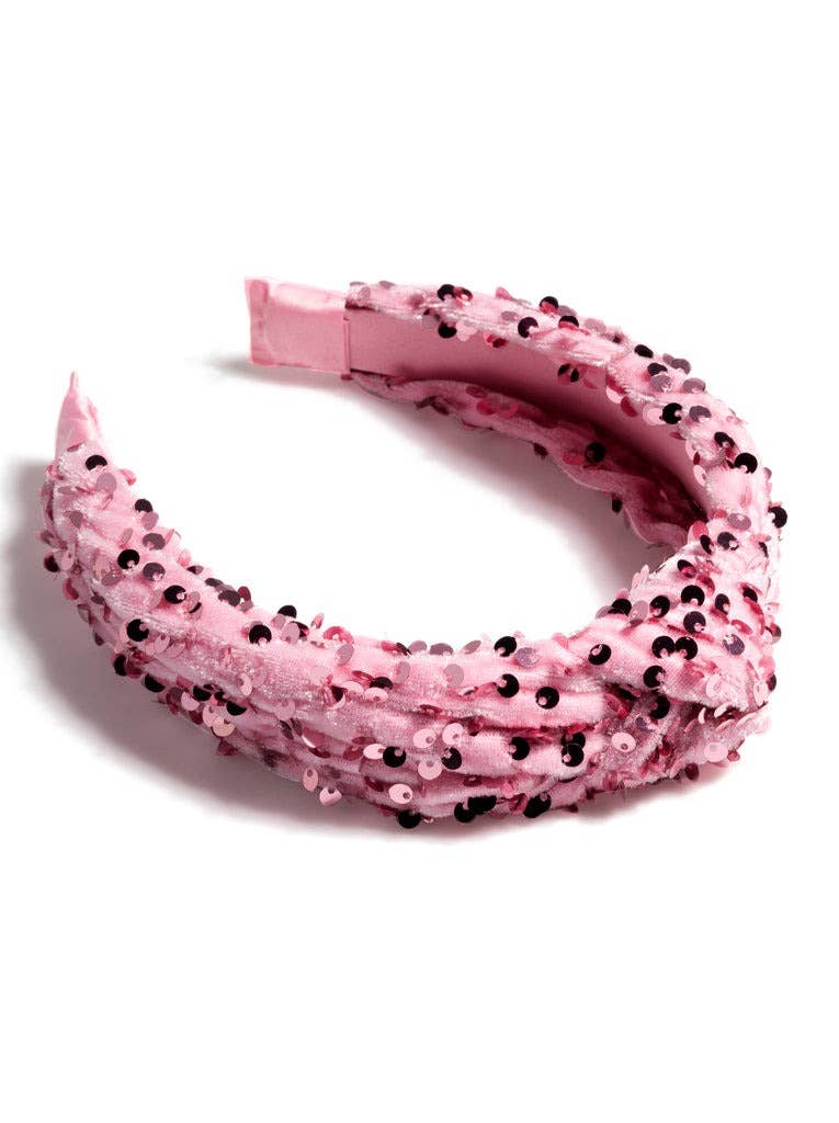 KNOTTED SEQUINS HEADBAND