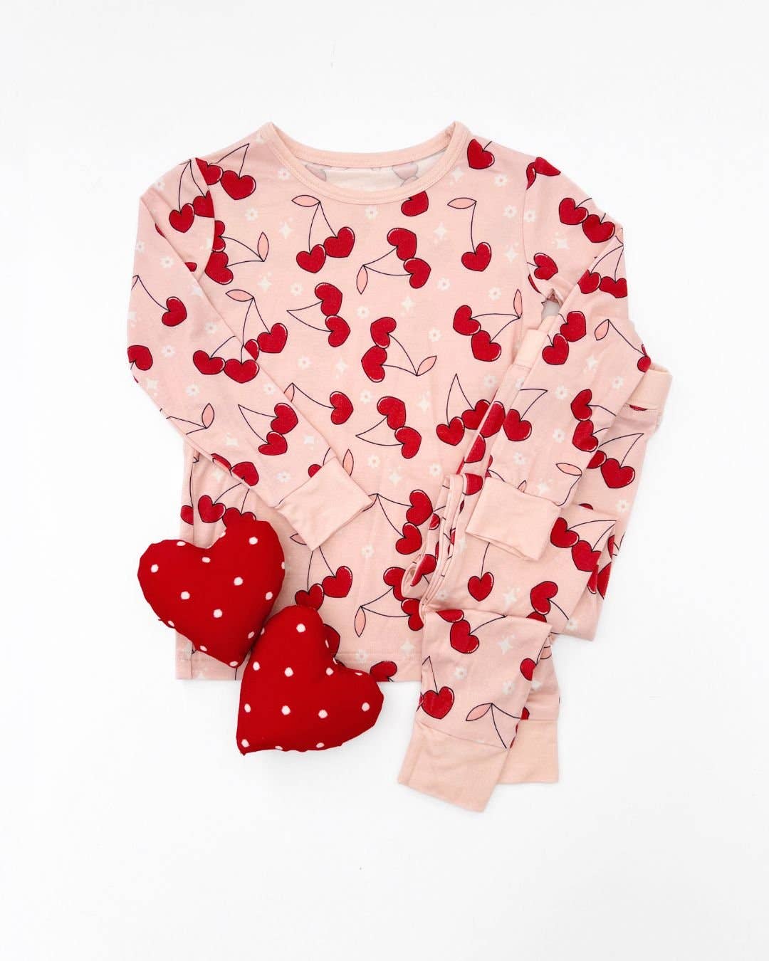 Bamboo Kids Clothing Two Piece Set | Cherry Heart