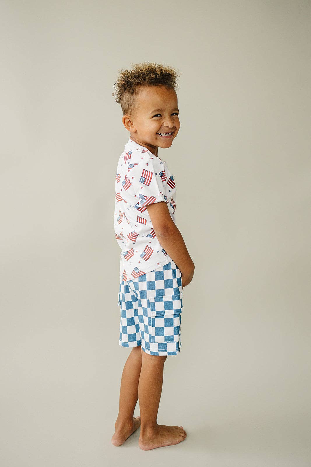 Fourth of July Cargo Shorts Set | Patriotic Vibes
