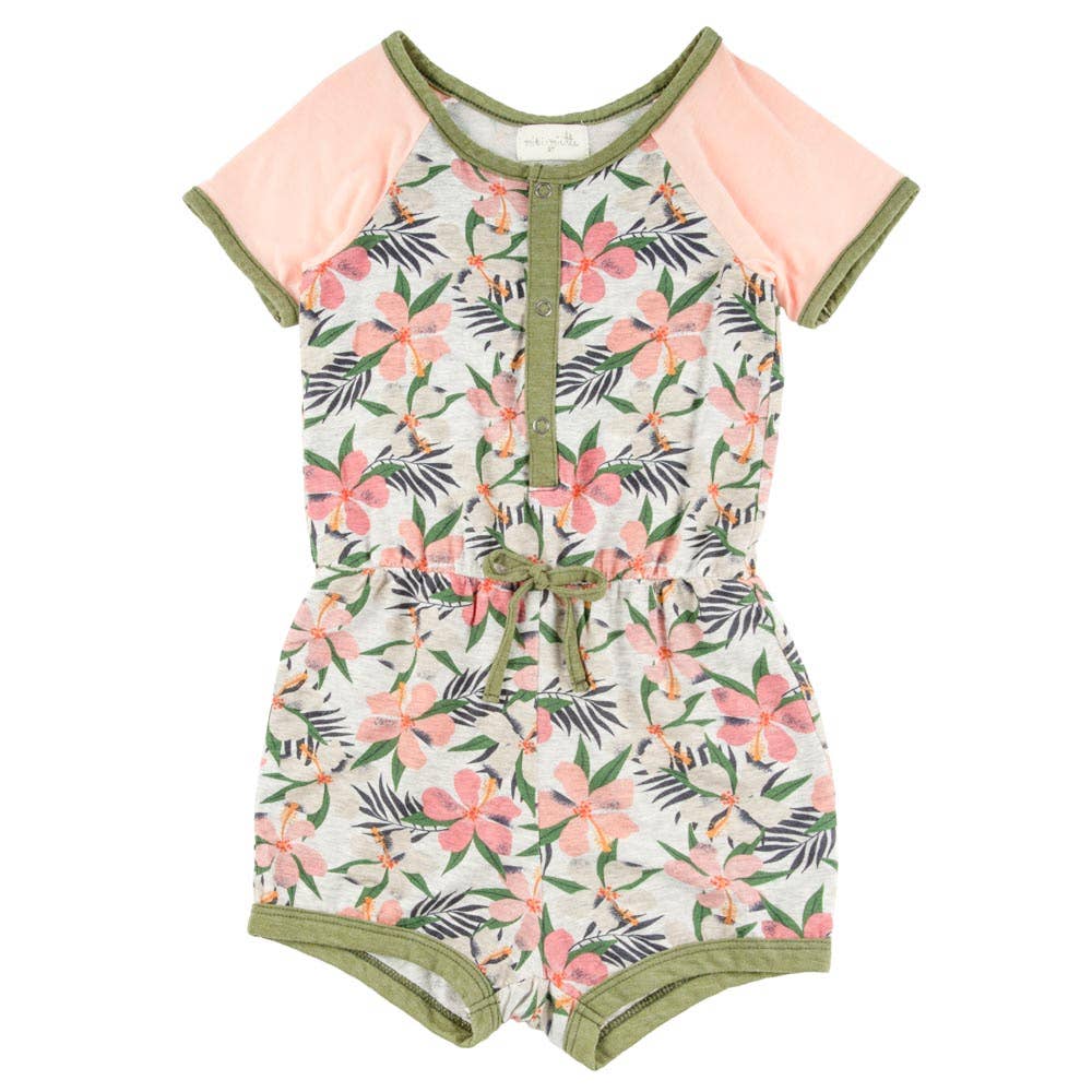 Simone Romper Hibiscus