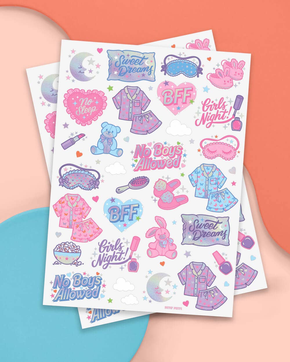 Girls Sleepover Temporary Tattoos, Birthday Party Favor