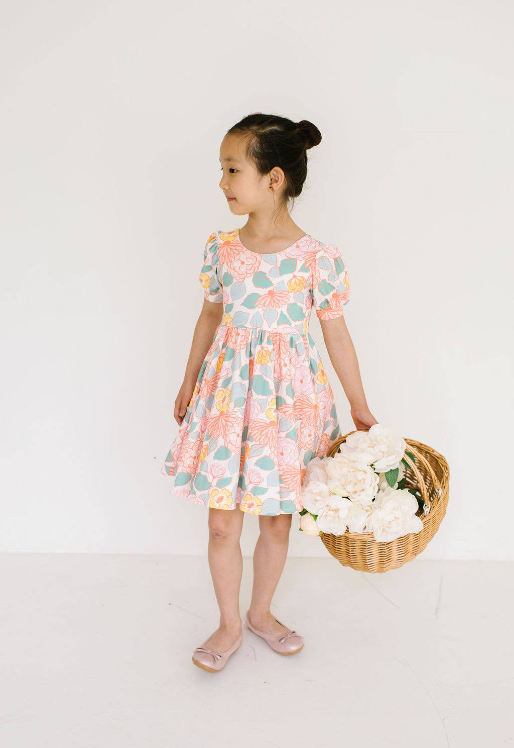 Puff Twirl in Soft Floral | Girls Spring Clothing
