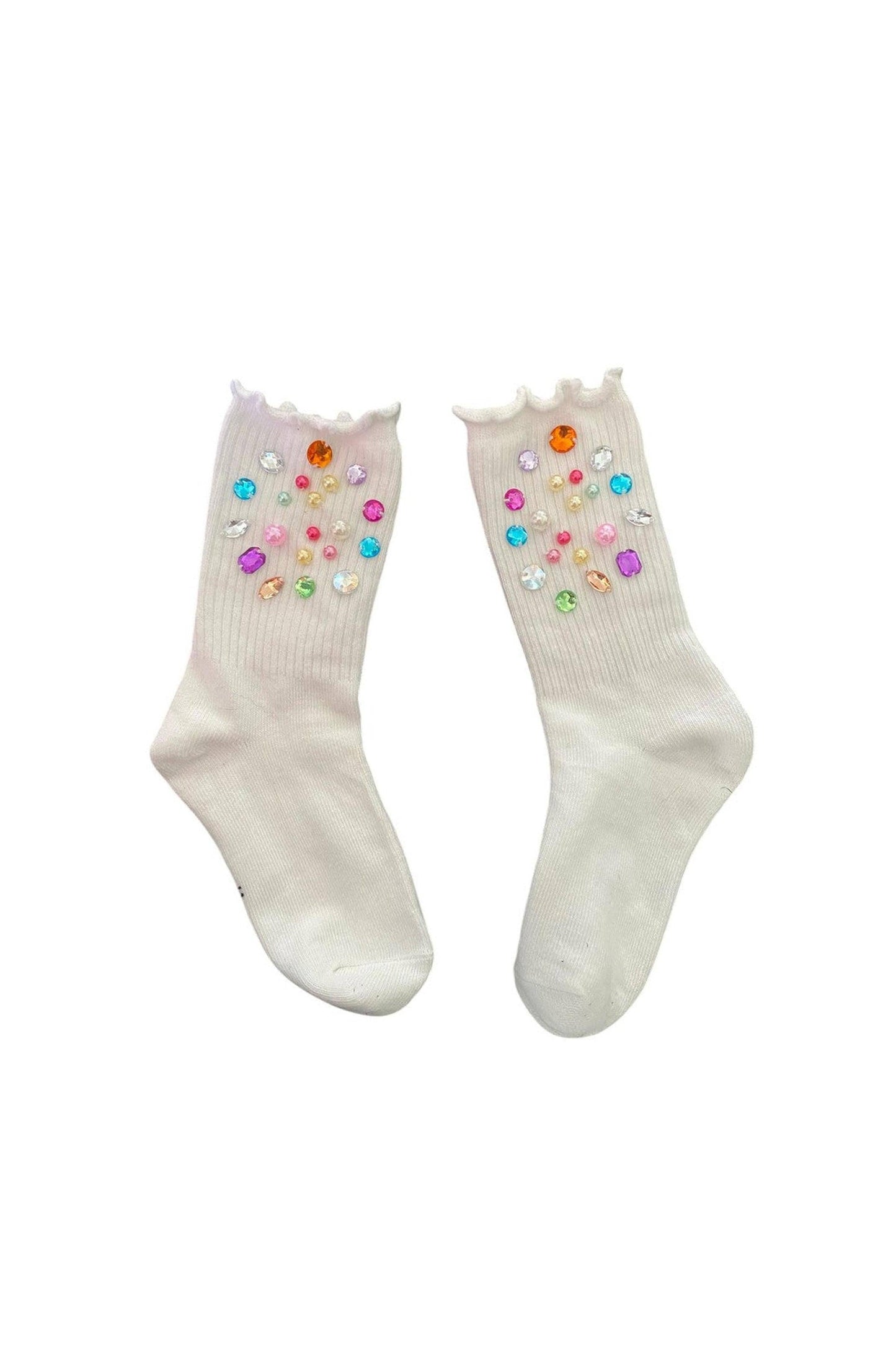 Multi-colored Gem High Socks