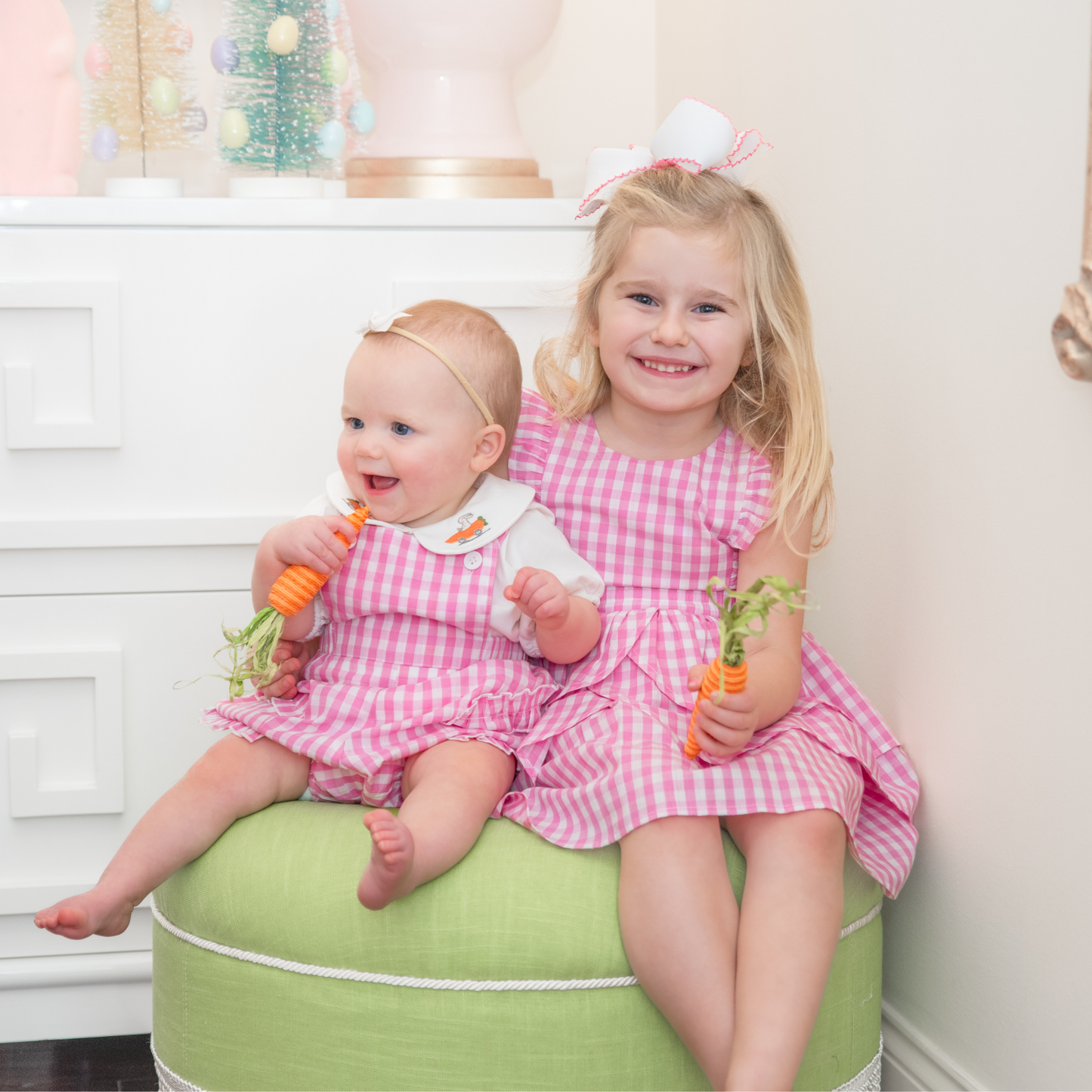 Brinkley Bubble in Cotton Candy Pink Gingham