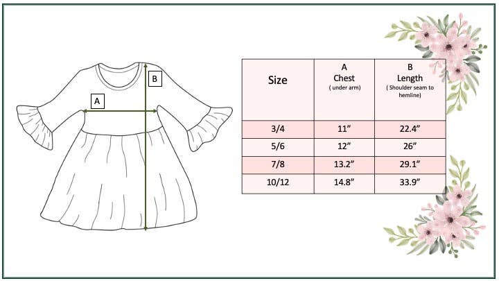 Kids Claire Mustard Teal Floral Print Fall Twirl Dress