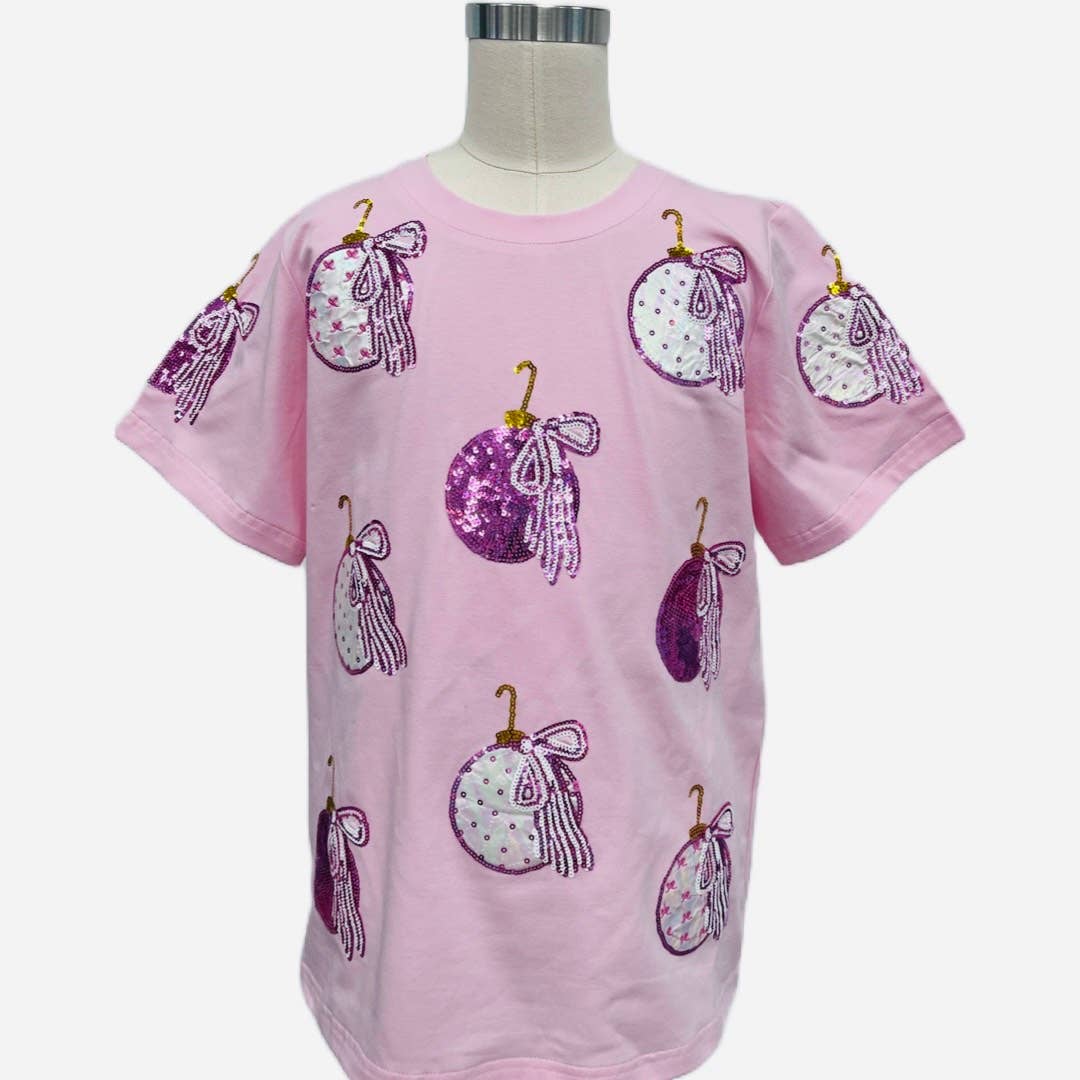Women's Sequin Millennial Ornament Tee