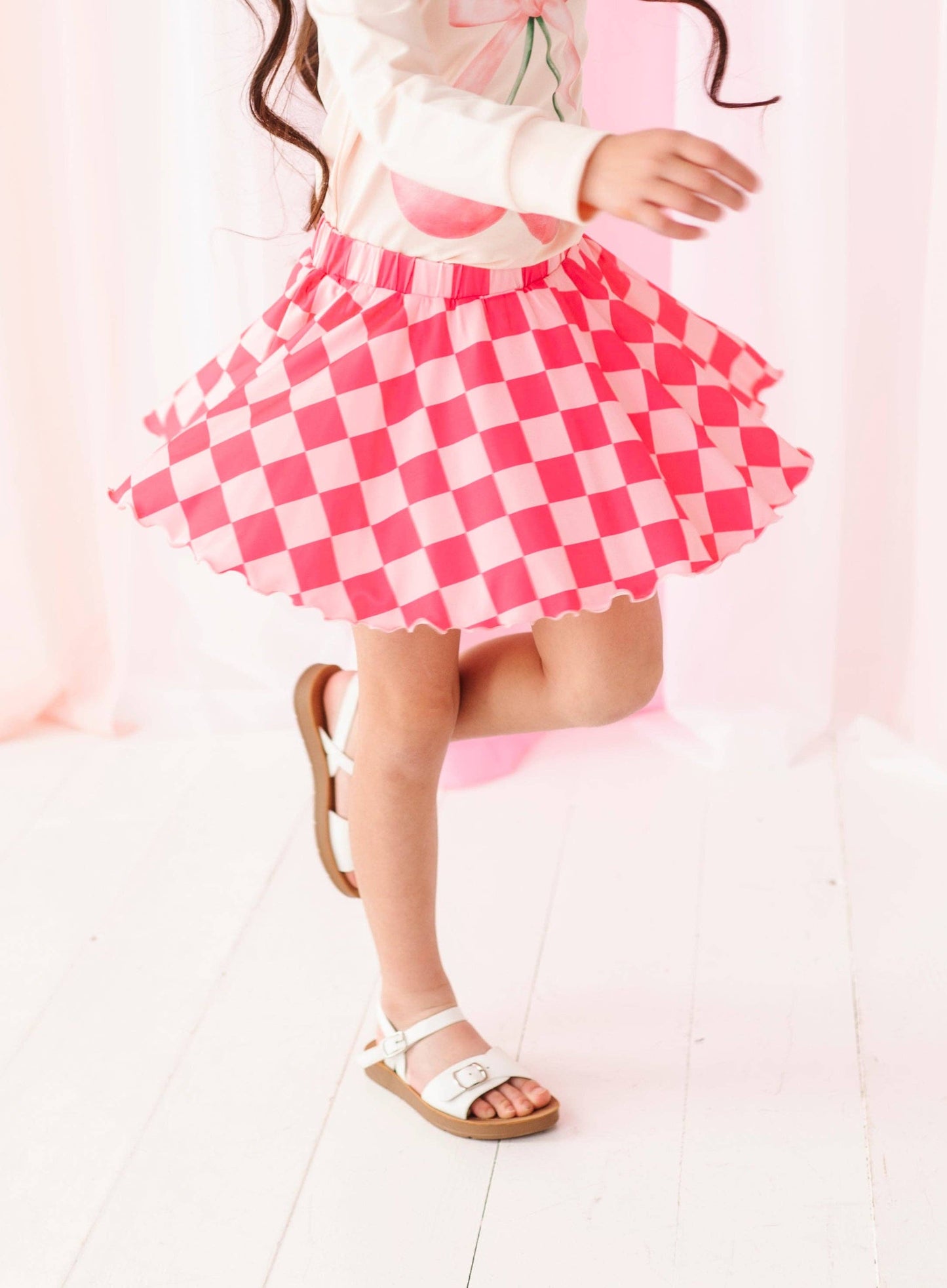 Pink Checkered skort