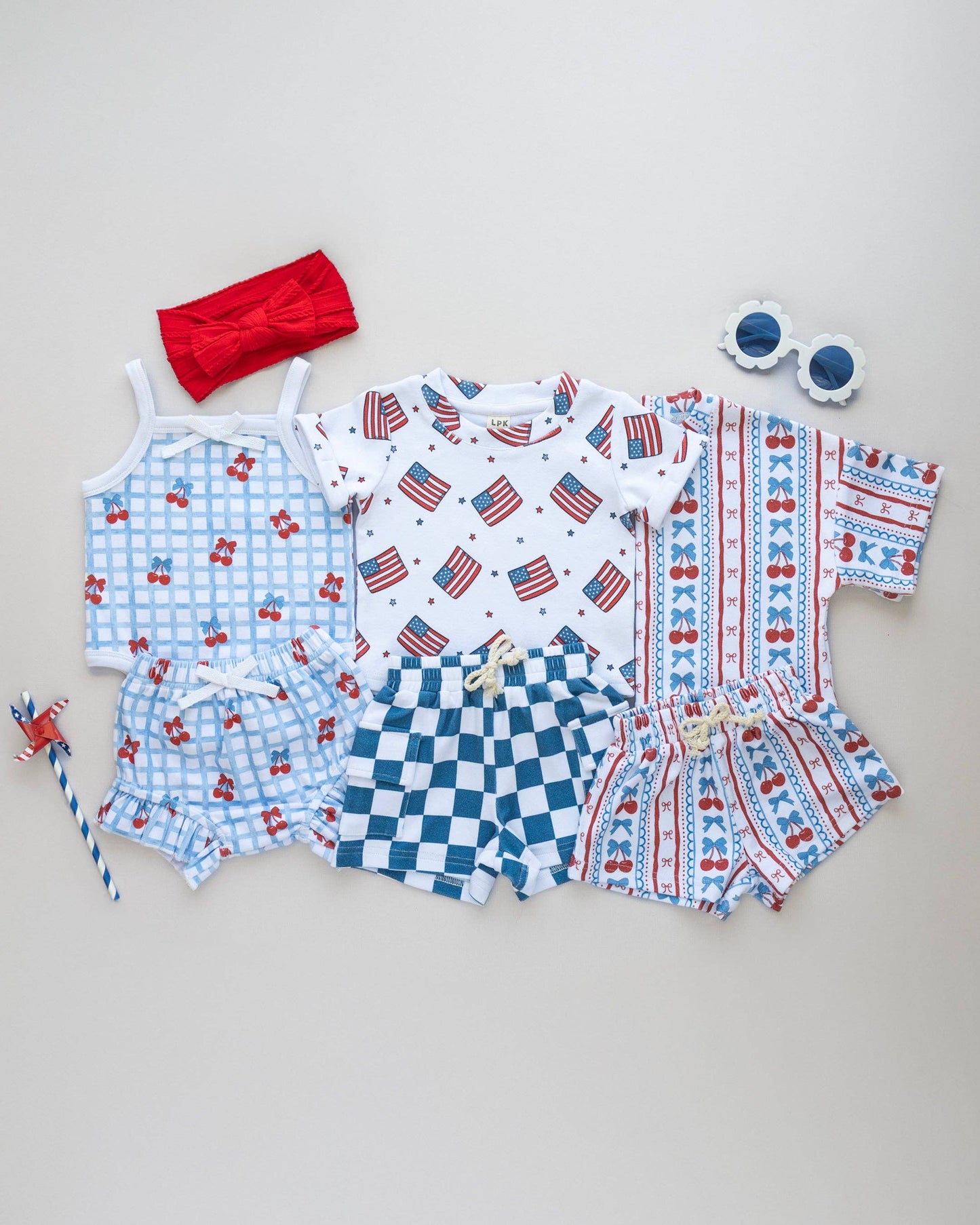 Fourth of July Cargo Shorts Set | Patriotic Vibes