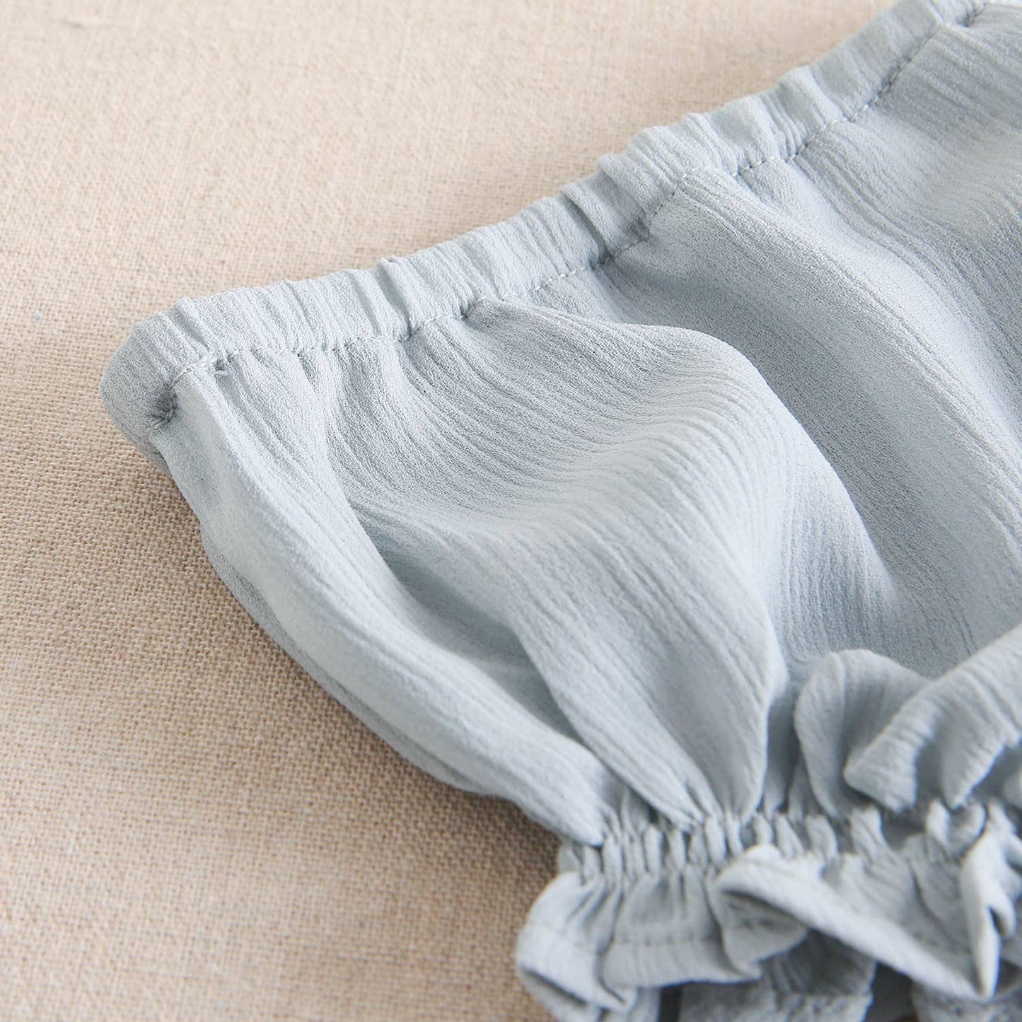 Baby girl dress with aquamarine briefs ceremony