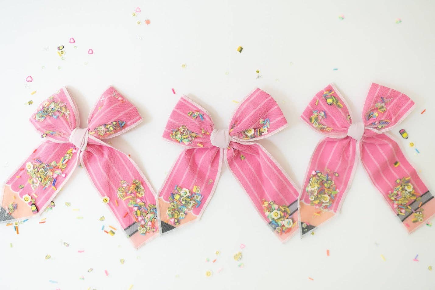 Mesh Shaker Hair Bow - Let's Learn