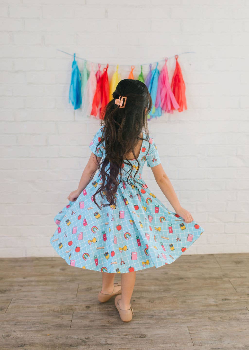 Classic Twirl Dress in Back To School Print