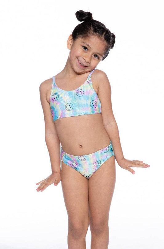 High Shine Plus Two Piece Swimsuit - Pink Lemonade Smiley