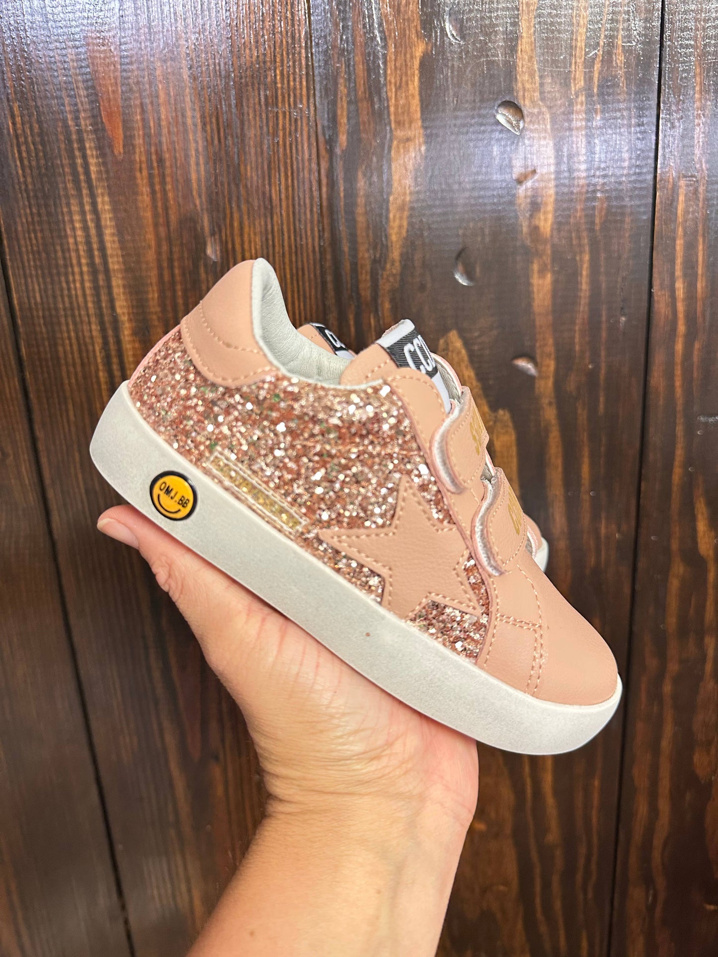 RoseGold Star Sneakers Velcro