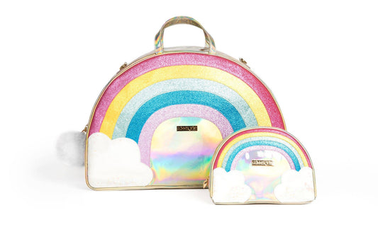 Unicorn Rainbow Overnight Bag and Cosmetic Bag