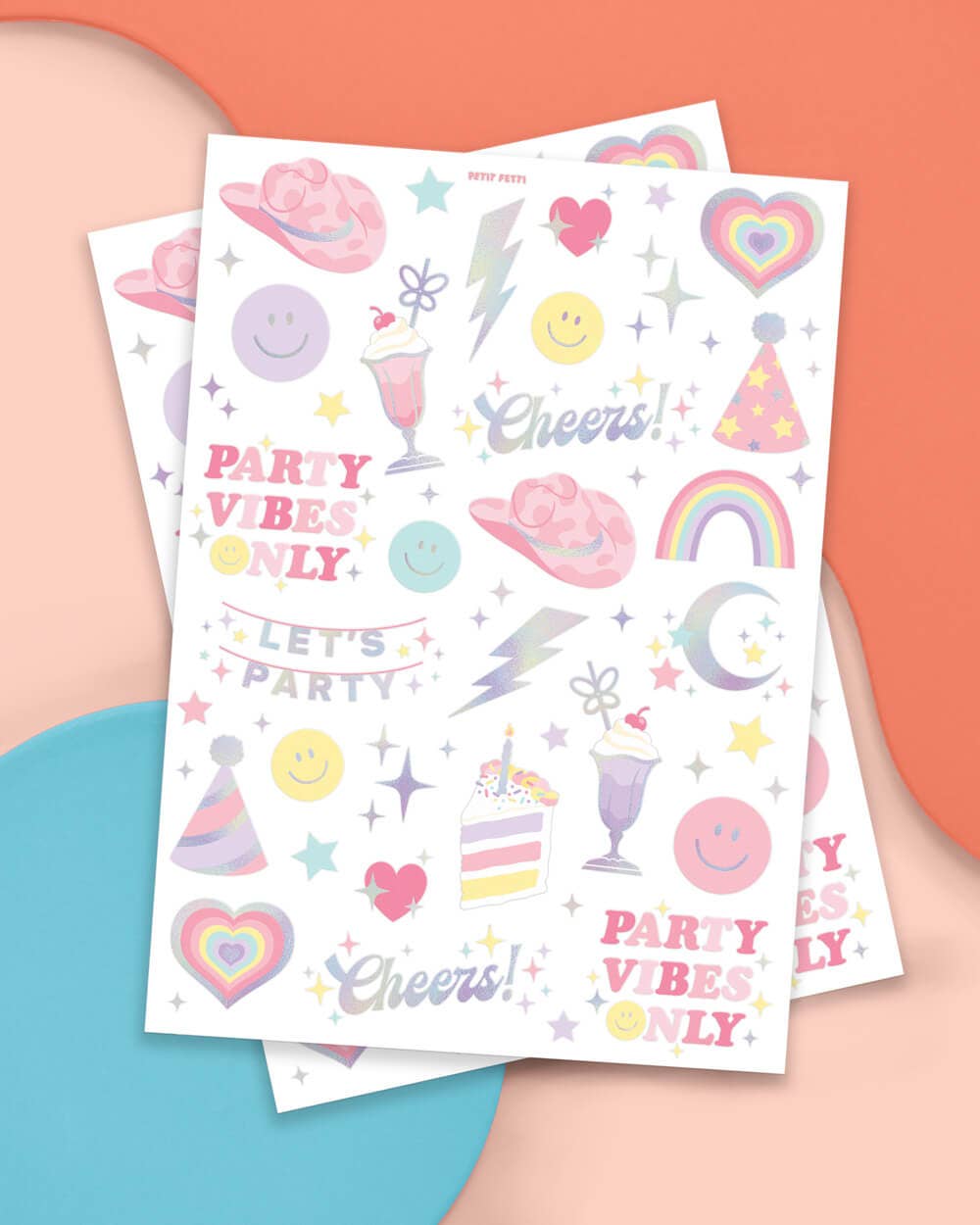 Pastel Pretty Party Temporary Tattoos Favors,Preppy Supplies