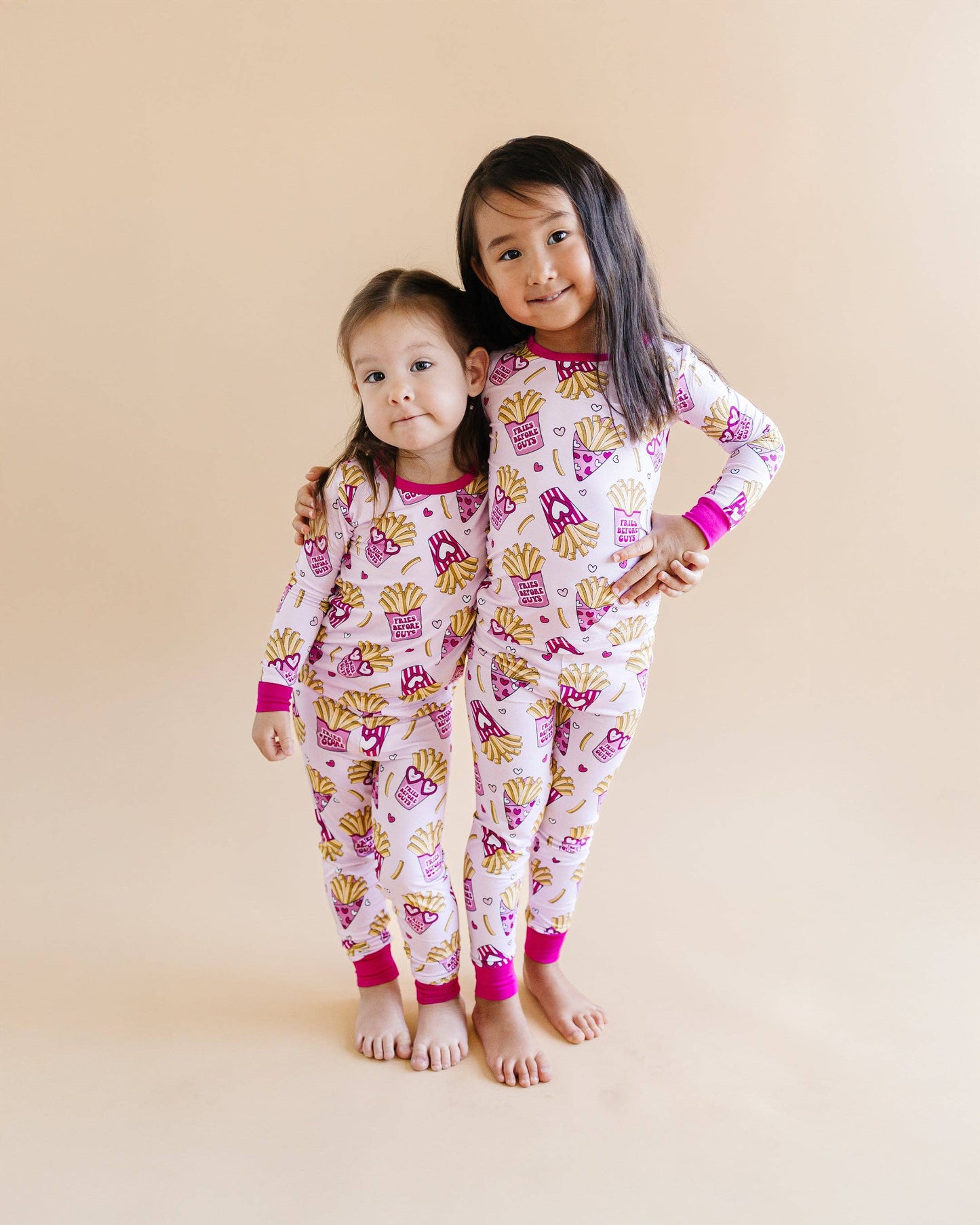 Valentine's Day Kids Bamboo Pajamas Set | Fries Before Guys