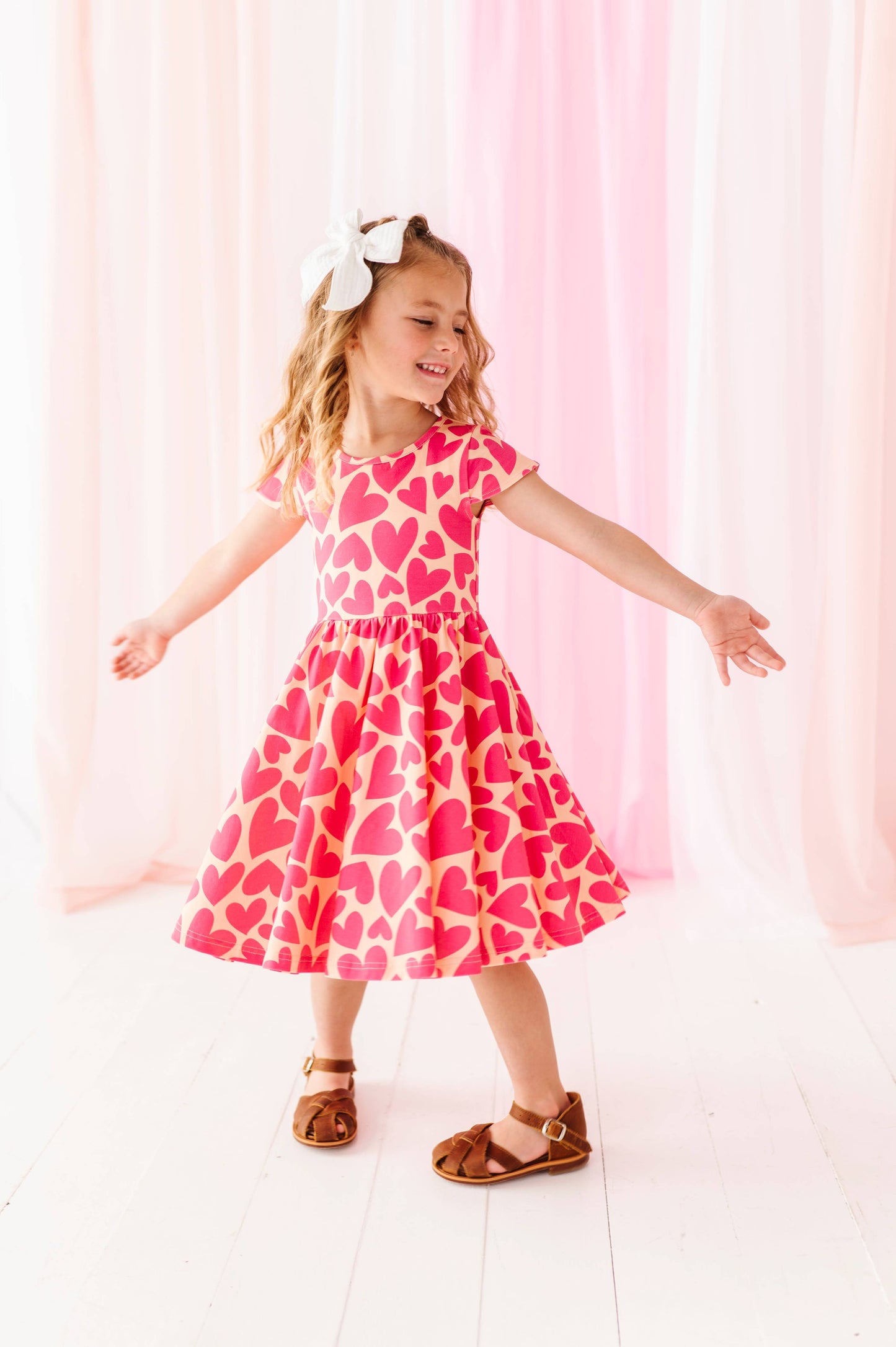 Coral Hearts | Heart Back Dress