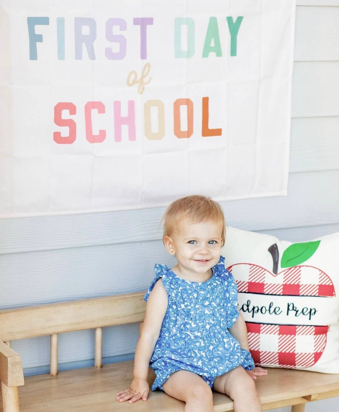 {Rainbow} First Day of School Banner