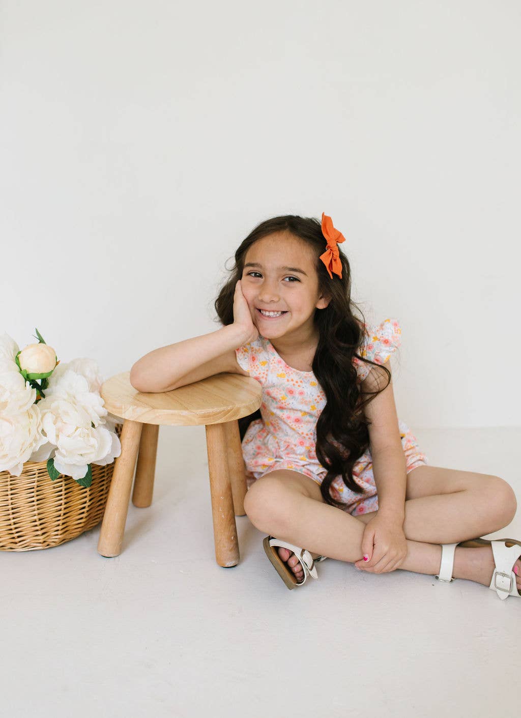 Macie Romper in Bunny Field