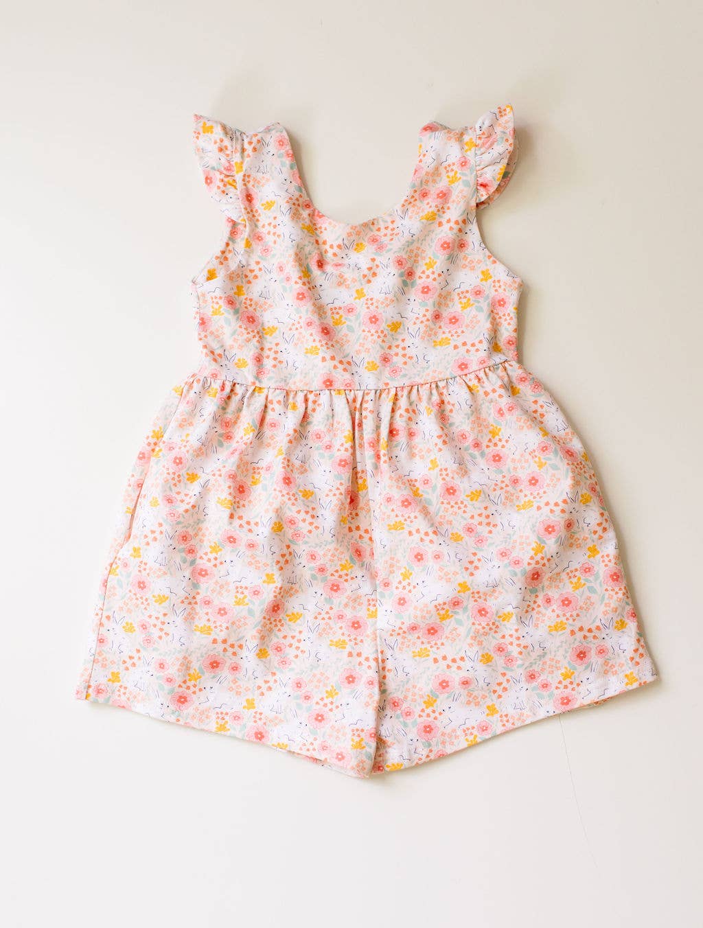 Macie Romper in Bunny Field