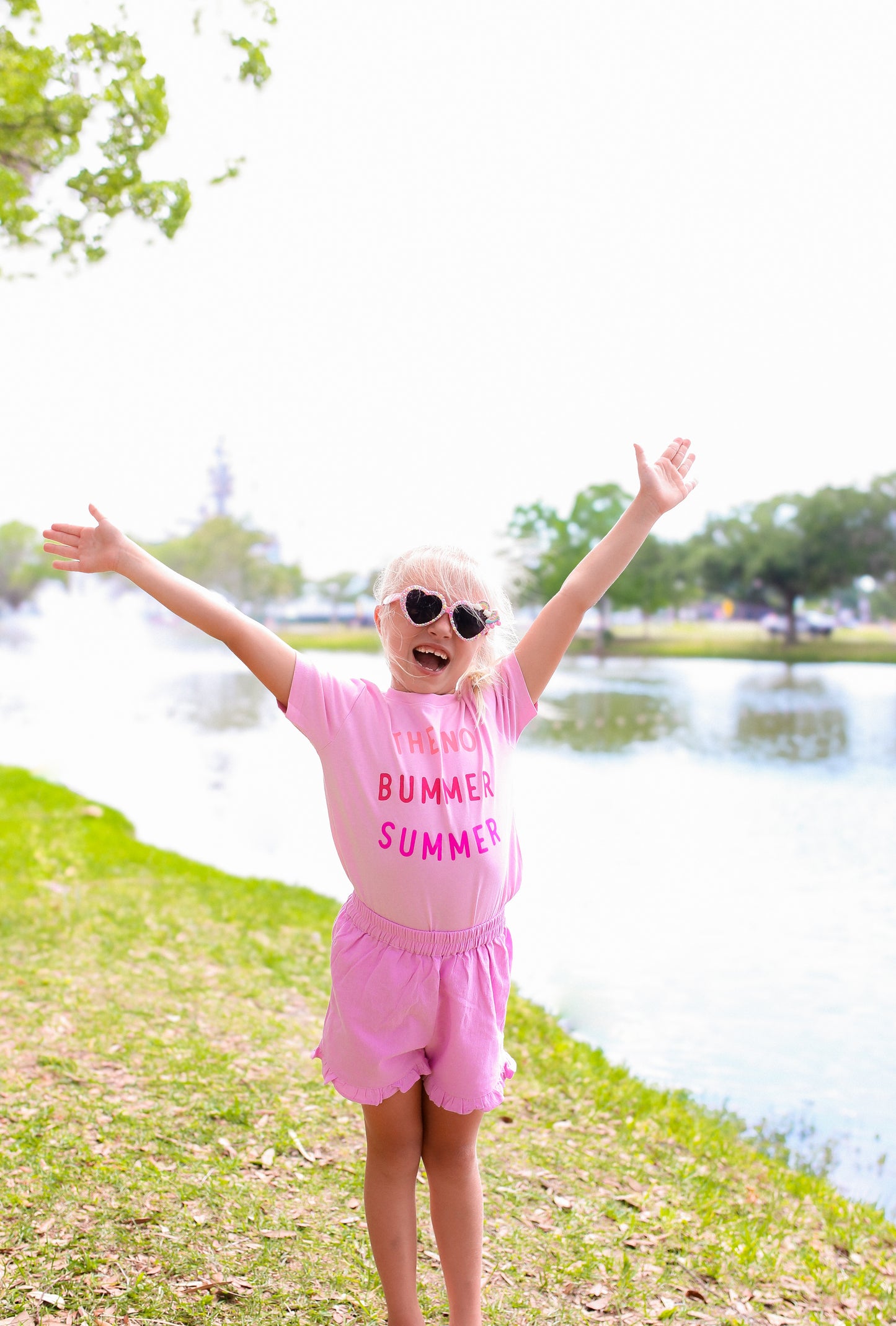 No Bummer Summer Pink Tee, Toddler Summer Clothing, Tshirt
