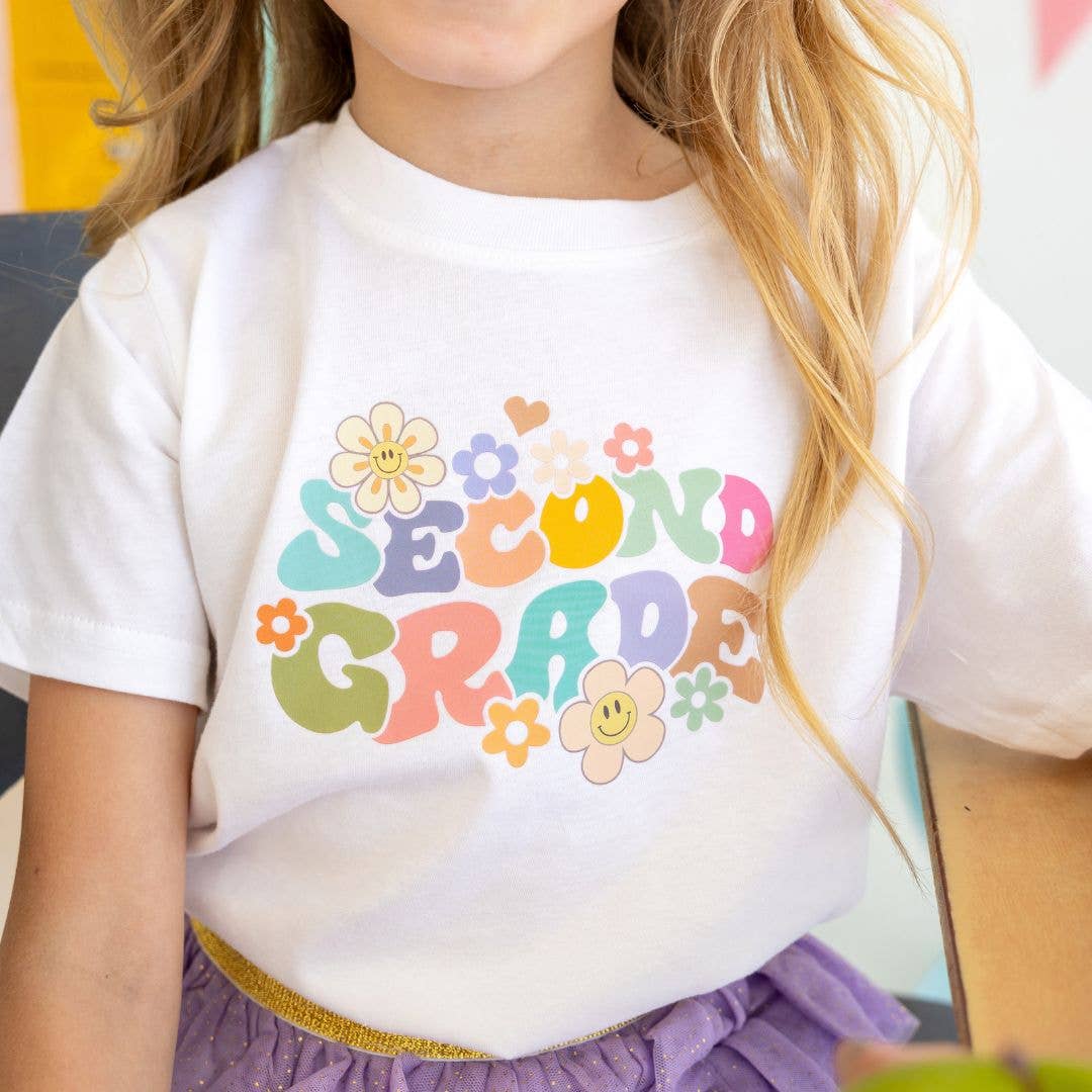 Second Grade Retro Short Sleeve T-Shirt - Back To School