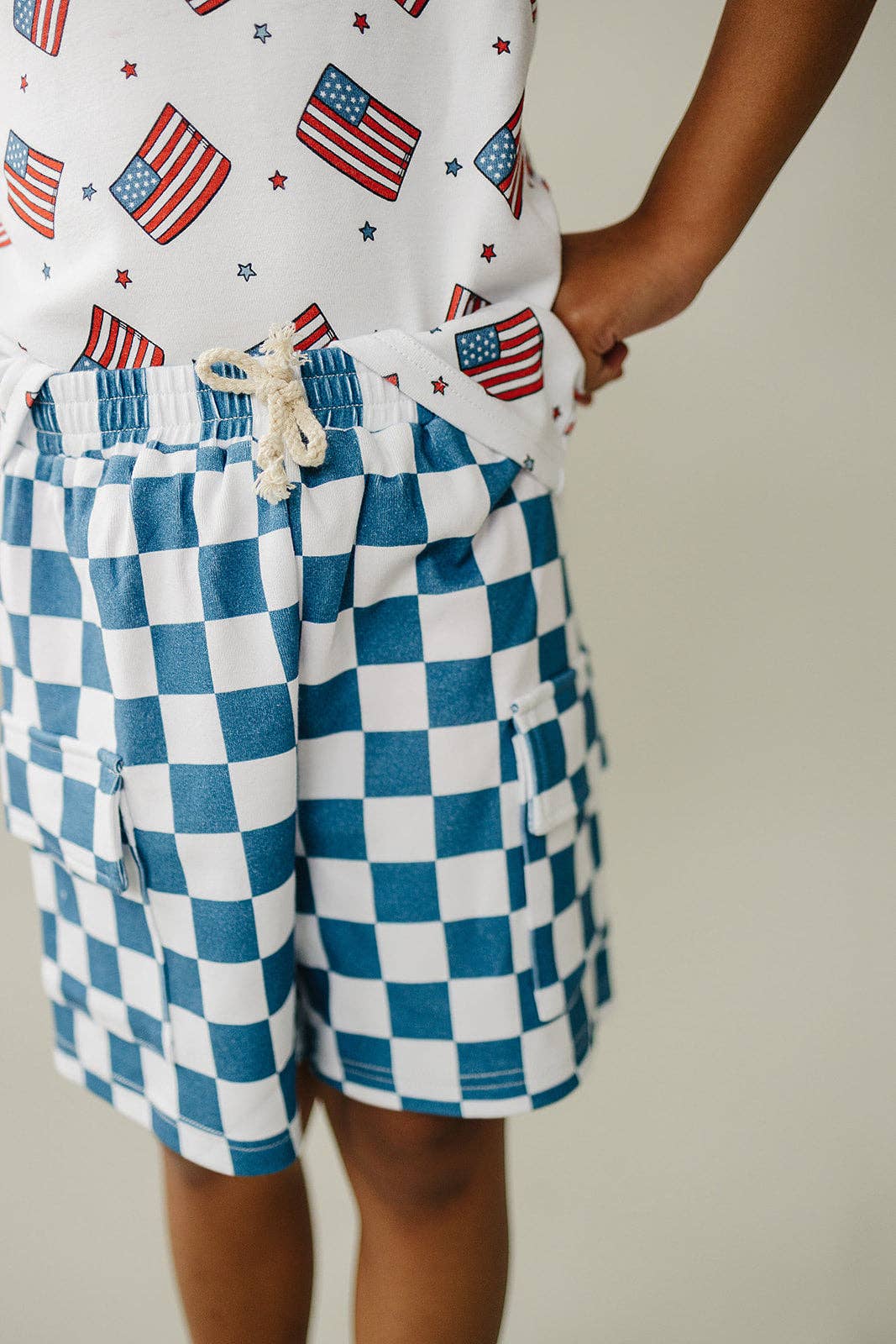 Fourth of July Cargo Shorts Set | Patriotic Vibes