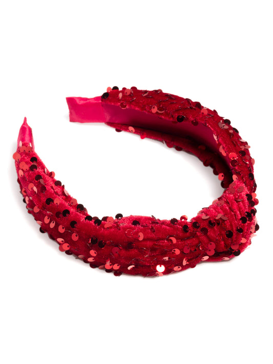 KNOTTED SEQUINS HEADBAND