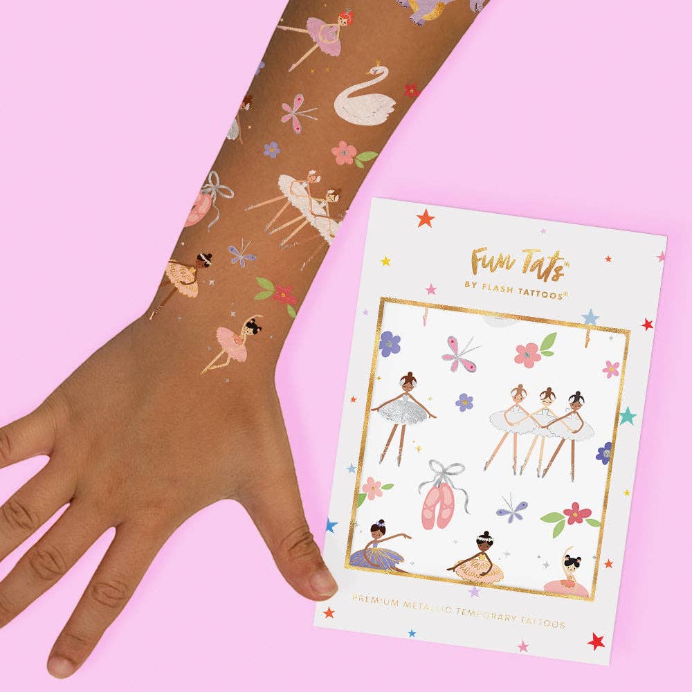 Ballerina kids temporary tattoo pack