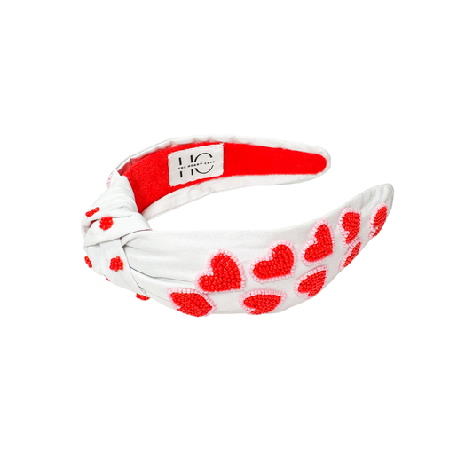 Red Heart Valentine's Day Knotted Headband