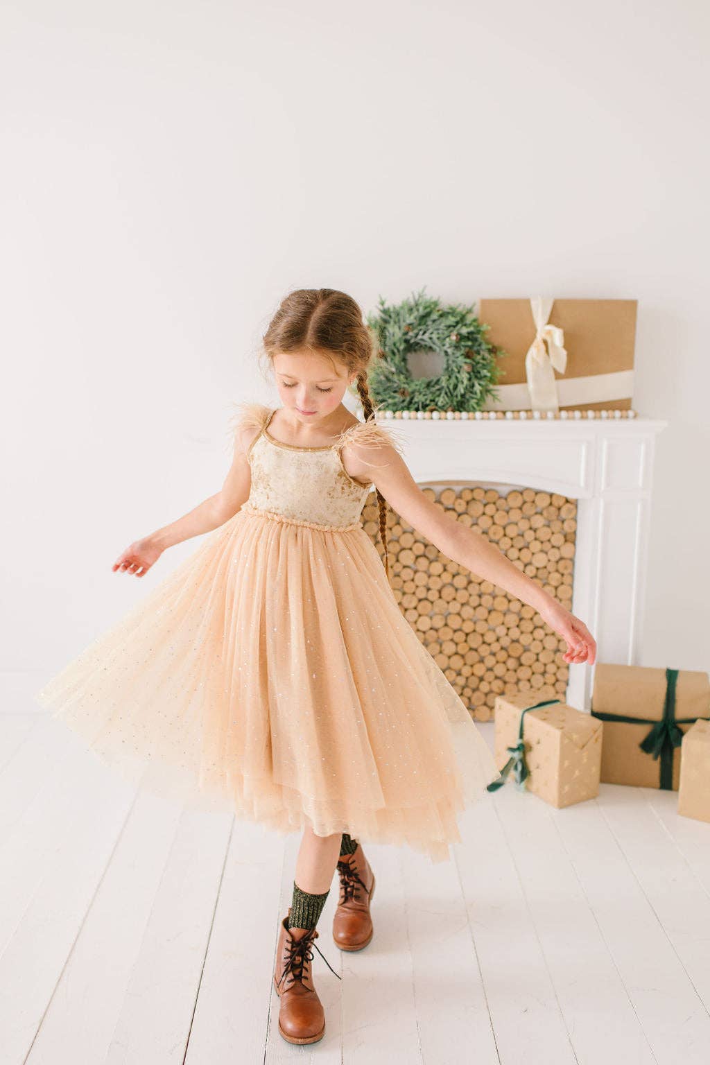 Jolie Dress in Golden Child | girls special occasion dress |